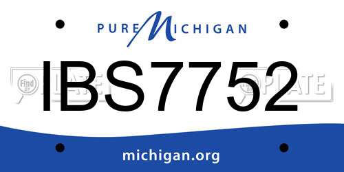 IBS7752 Michigan License Plate