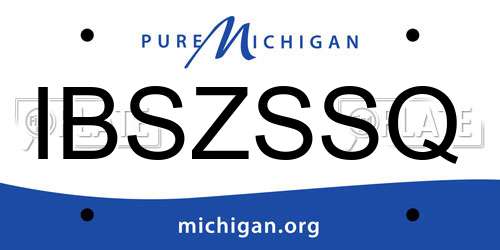 IBSZSSQ Michigan License Plate
