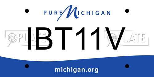IBT11V Michigan License Plate