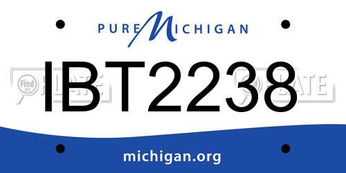 IBT2238 Michigan License Plate