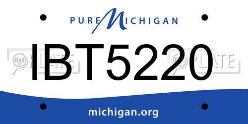 IBT5220 Michigan License Plate
