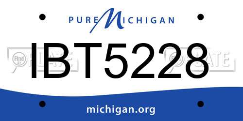 IBT5228 Michigan License Plate