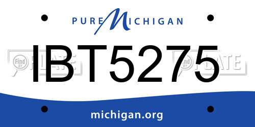 IBT5275 Michigan License Plate
