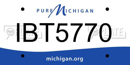 IBT5770 Michigan License Plate