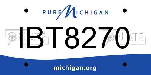 IBT8270 Michigan License Plate