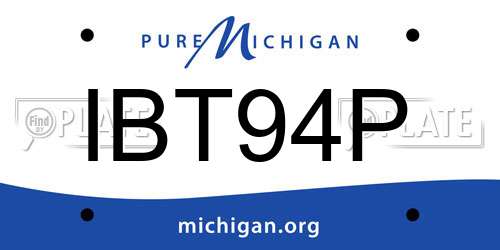 IBT94P Michigan License Plate
