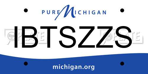 IBTSZZS Michigan License Plate