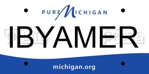 IBYAMER Michigan License Plate