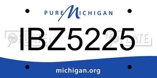 IBZ5225 Michigan License Plate