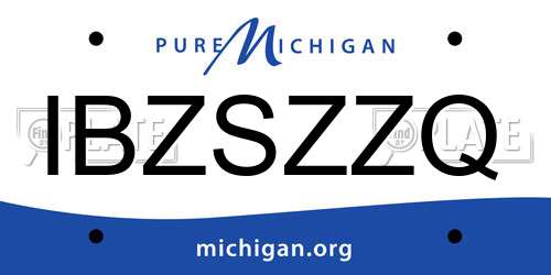 IBZSZZQ Michigan License Plate