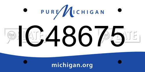 IC48675 Michigan License Plate