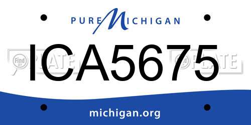 ICA5675 Michigan License Plate