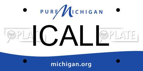 ICALL Michigan License Plate