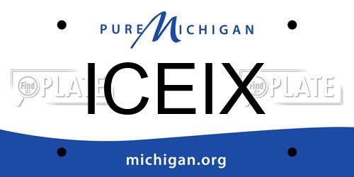 ICEIX Michigan License Plate