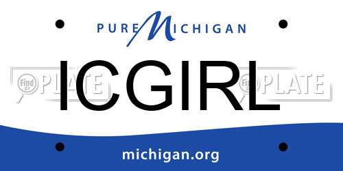 ICGIRL Michigan License Plate