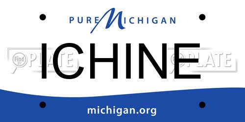 ICHINE Michigan License Plate