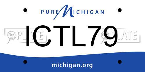ICTL79 Michigan License Plate
