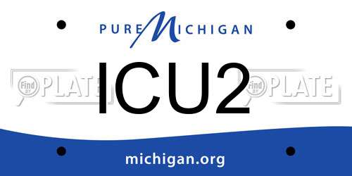 ICU2 Michigan License Plate