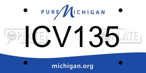 ICV135 Michigan License Plate