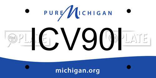 ICV90I Michigan License Plate