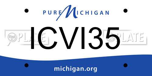 ICVI35 Michigan License Plate