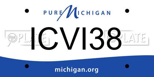 ICVI38 Michigan License Plate