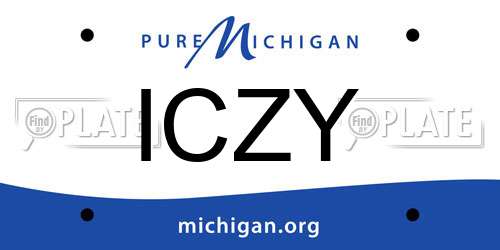 ICZY Michigan License Plate
