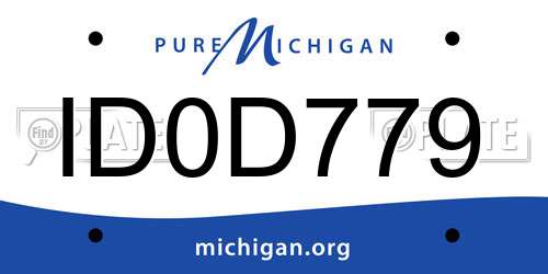 ID0D779 Michigan License Plate