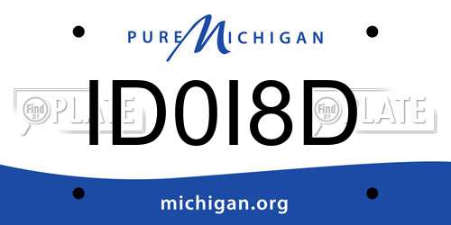 ID0I8D Michigan License Plate