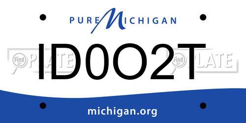 ID0O2T Michigan License Plate