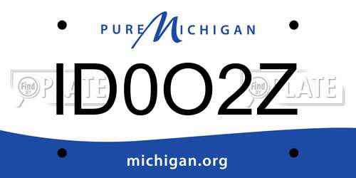 ID0O2Z Michigan License Plate