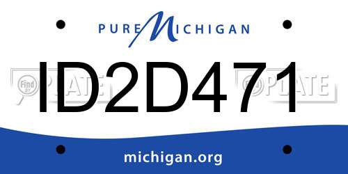 ID2D471 Michigan License Plate