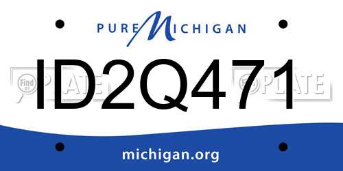 ID2Q471 Michigan License Plate