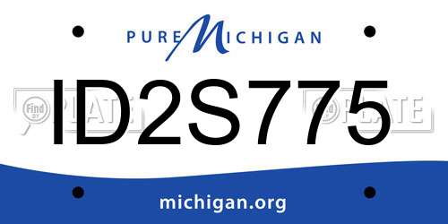 ID2S775 Michigan License Plate