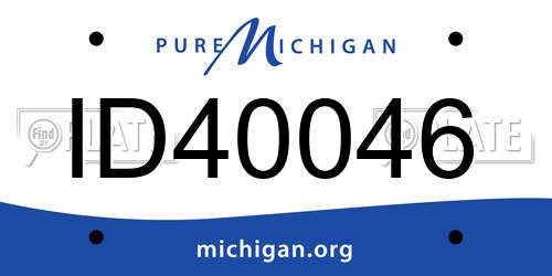 ID40046 Michigan License Plate