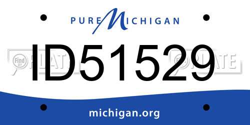 ID51529 Michigan License Plate