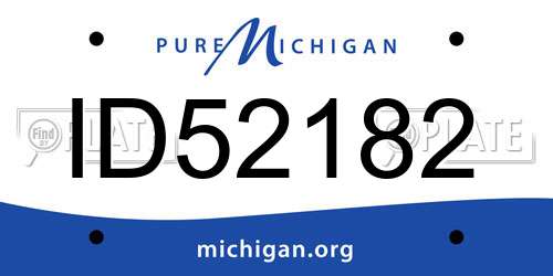 ID52182 Michigan License Plate