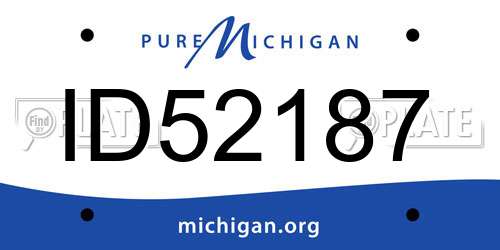 ID52187 Michigan License Plate
