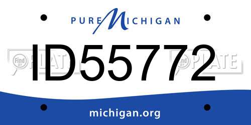 ID55772 Michigan License Plate