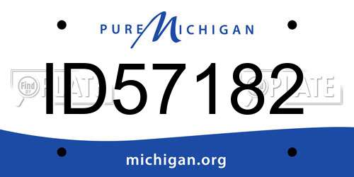 ID57182 Michigan License Plate