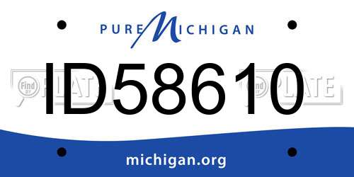 ID58610 Michigan License Plate