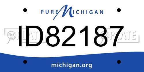 ID82187 Michigan License Plate