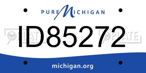 ID85272 Michigan License Plate