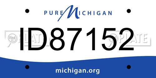 ID87152 Michigan License Plate