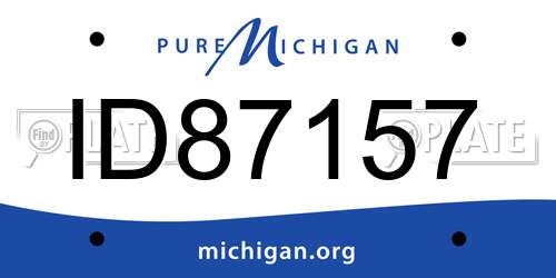 ID87157 Michigan License Plate