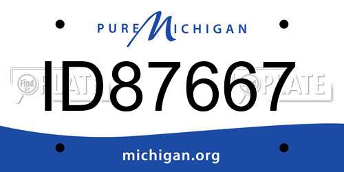 ID87667 Michigan License Plate
