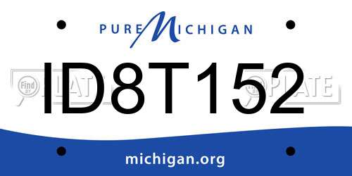 ID8T152 Michigan License Plate