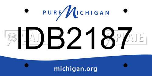 IDB2187 Michigan License Plate