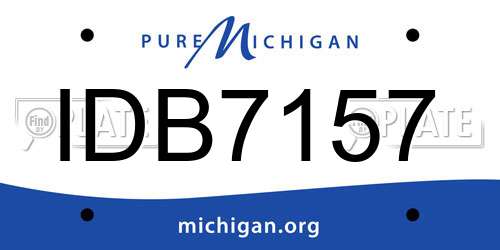 IDB7157 Michigan License Plate