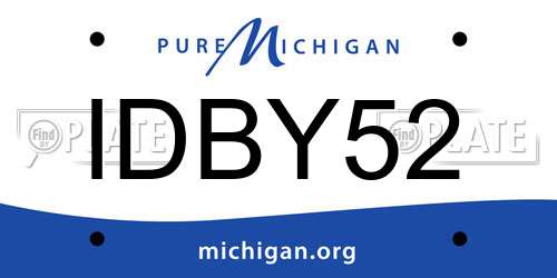 IDBY52 Michigan License Plate
